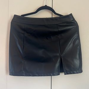 Faux Leather Mini Skirt